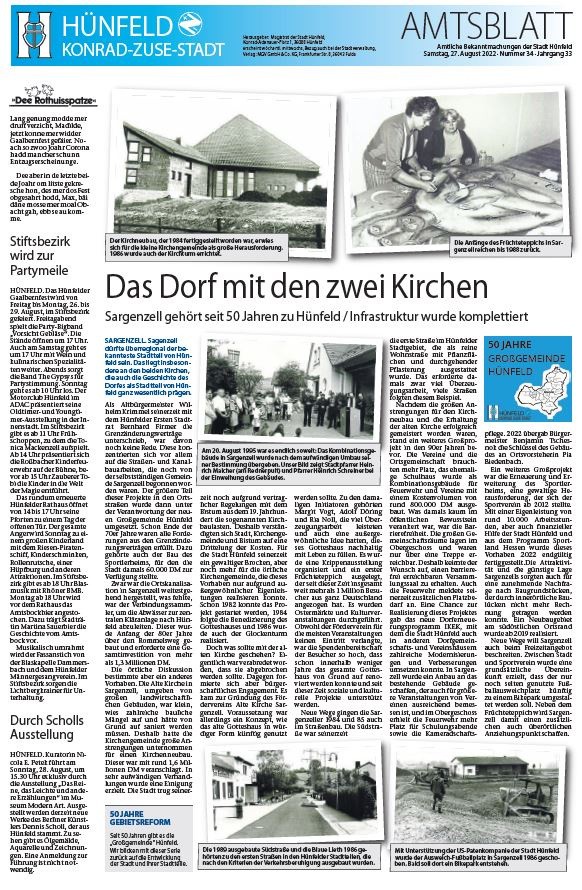 Amtsblatt vom 27. August 2022